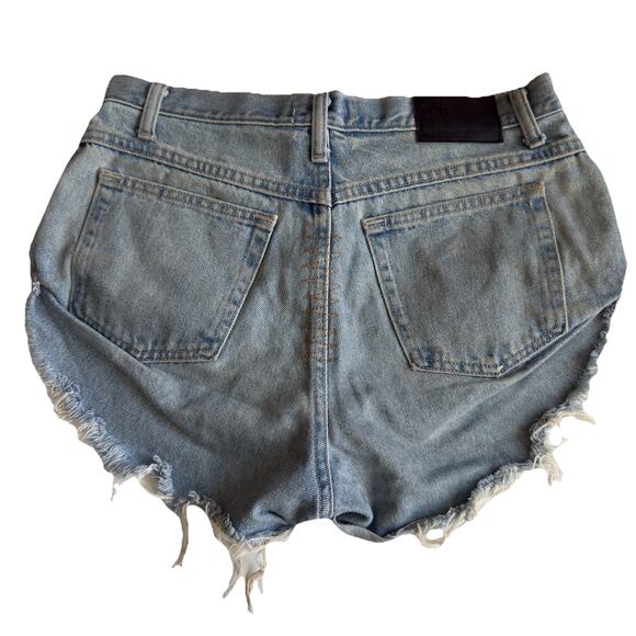 One Teaspoon High Waist Bandits Shorts Size Small 30.5” Rolled Cuff Cutoff Boho - Picture 2 of 6